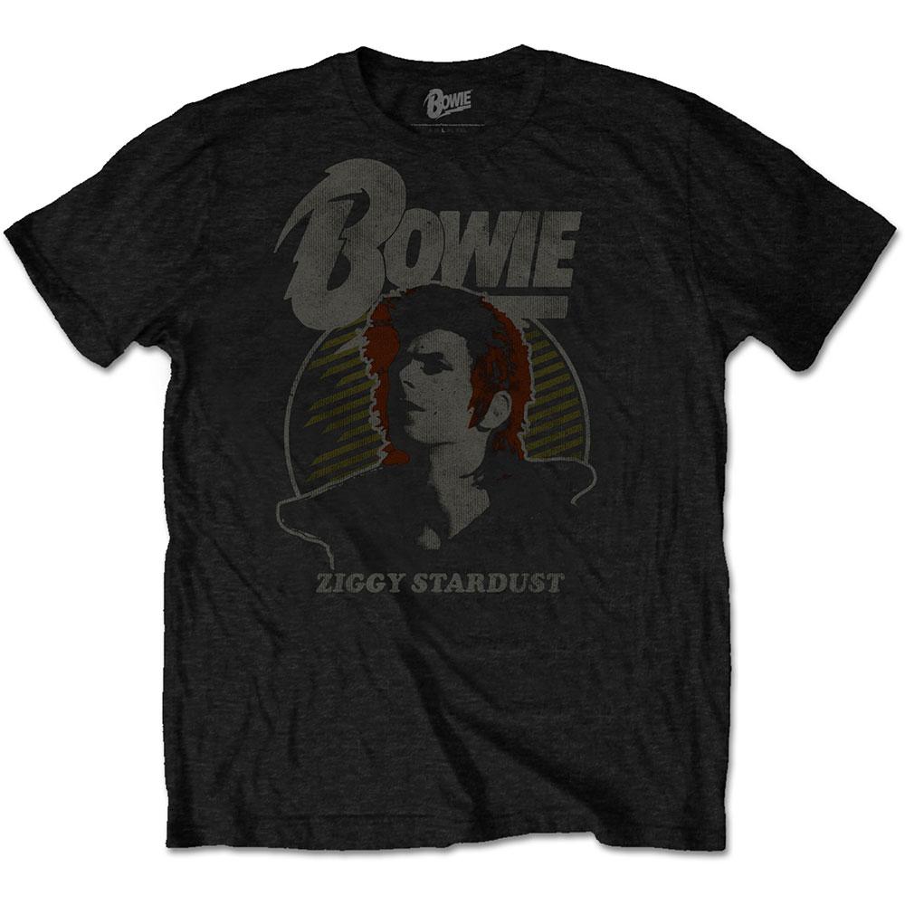 David Bowie - Vintage Ziggy Heren Tshirt - Zwart